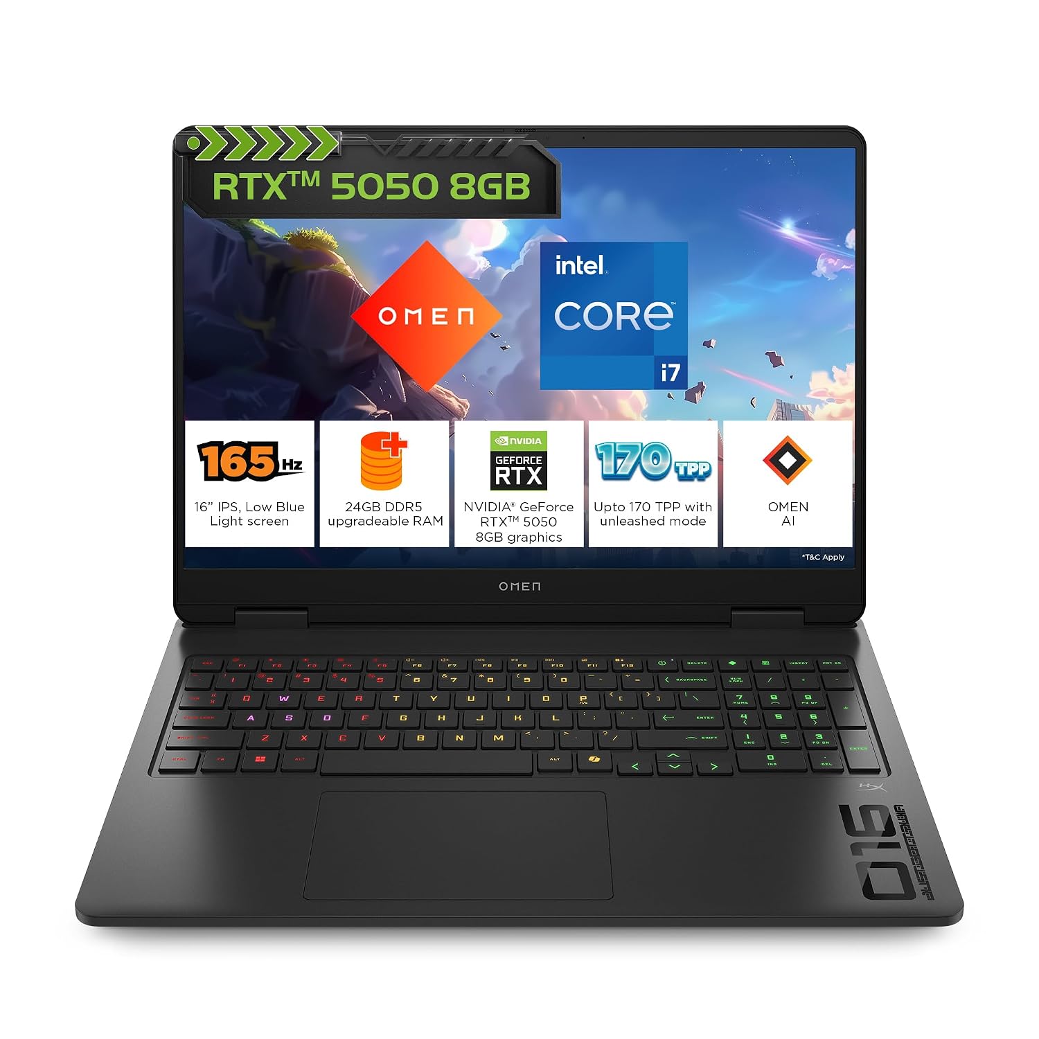 HP Omen, Intel Core i7-14650HX, RTX 5050 8GB (24GB/1TB, 165Hz) Amazon sale