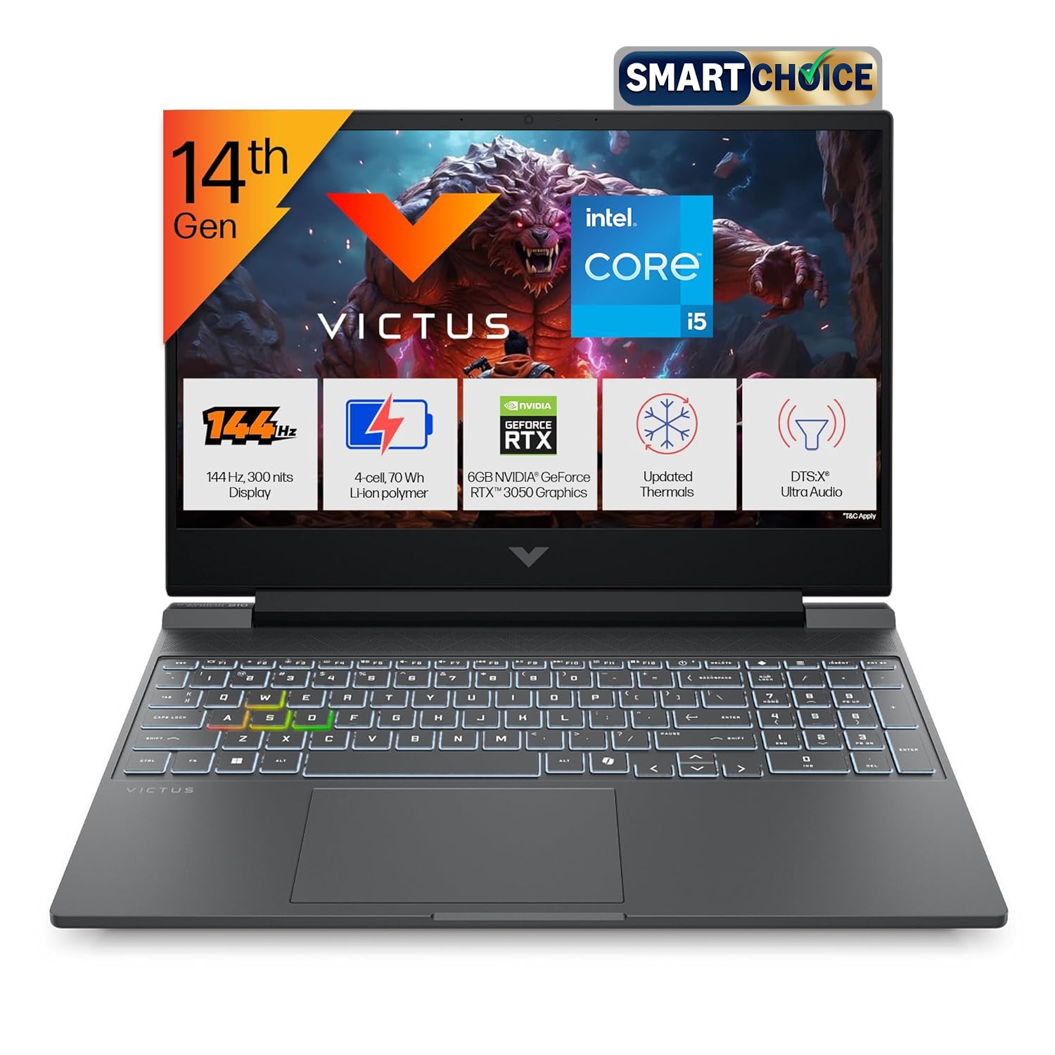HP Smartchoice Victus, Intel Core i5-14450HX, RTX 3050 6GB (24GB/512GB) Amazon sale