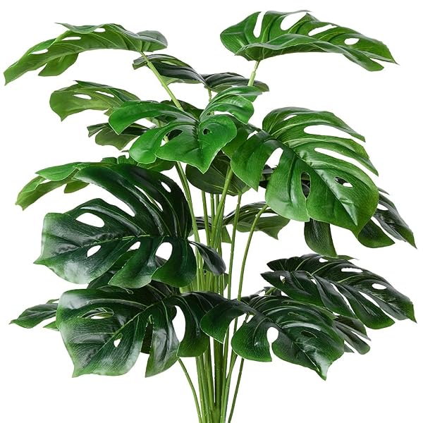 Dekorly Artificial Palm Plants - Faux Turtle Leaf, Fake Monstera Tropical Large Palm Tree Amazon sale