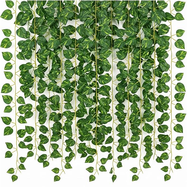 Dekorly Artificial Green Leaf Vine Money Plant Hanging, Artificial Ivy Leaves, Artificial Amazon sale