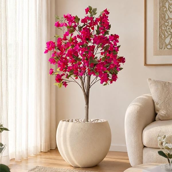 MASON HOME Artificial Pink Bougainvillea Plant Without Pot - 5 Feet | Realistic Plant - Tr Amazon sale