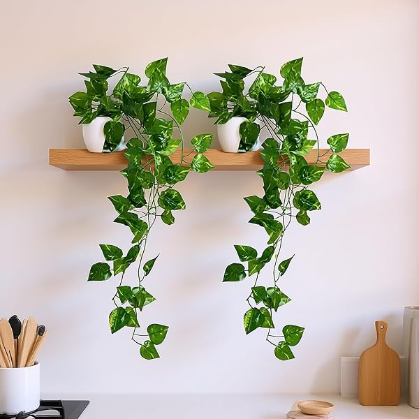 fancymart Pack of 2 Artificial Vine Plants with Small Pot (45 cm) – Natural Touch & Feel H Amazon sale