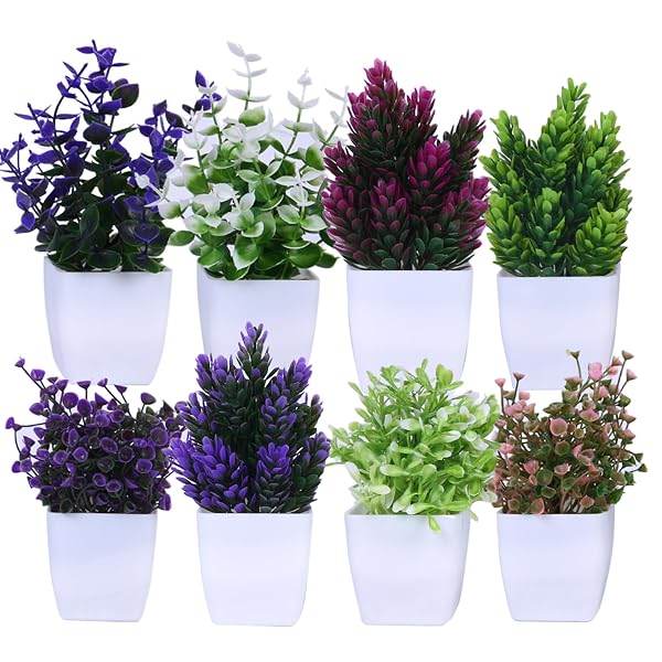 amazon basics Artificial Plants with Pot|Realistic Looking| Multi Variety |Durable Plastic Amazon sale