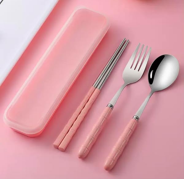 Home Cloud Premium Stainless Steel Cutlery Set Of 3-Piece (Spoon, Fork, Chopsticks) Includ Amazon sale
