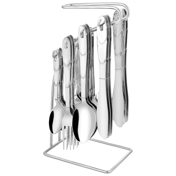 Parage 25 Pieces Creta Stainless Steel Cutlery Set for Home & Kitchen (Contains: 6 Table S Amazon sale