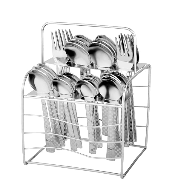 Parage 25 Pieces Decora Premium Stainless Steel Cutlery Set For Home & Kitchen (Contains: Amazon sale