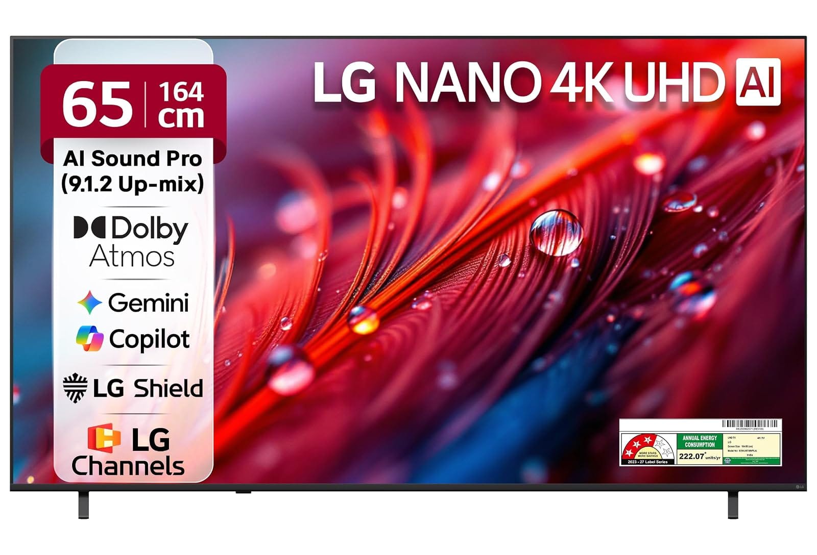 LG 164 cms (65 inches) U8 AI Series 4K Ultra HD Smart webOS LED TV Amazon sale