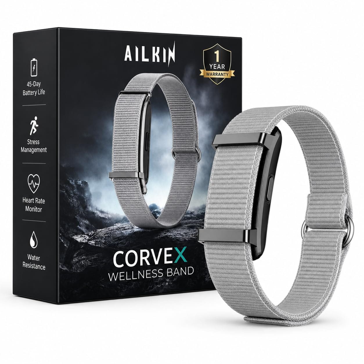 AILKIN Corvex Smart Fitness Band with 45 Days Battery Life Tracker Amazon sale