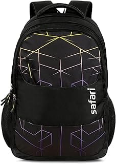 Safari Hitech Large Size 35 Ltrs Water Resistant Standard 4 Compartment Backpack - Black Amazon sale