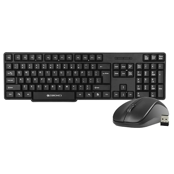 ZEBRONICS Companion 107 2.4GHz Wireless Keyboard & Mouse Combo, 104 Keys, UV Printed Keycaps Amazon sale