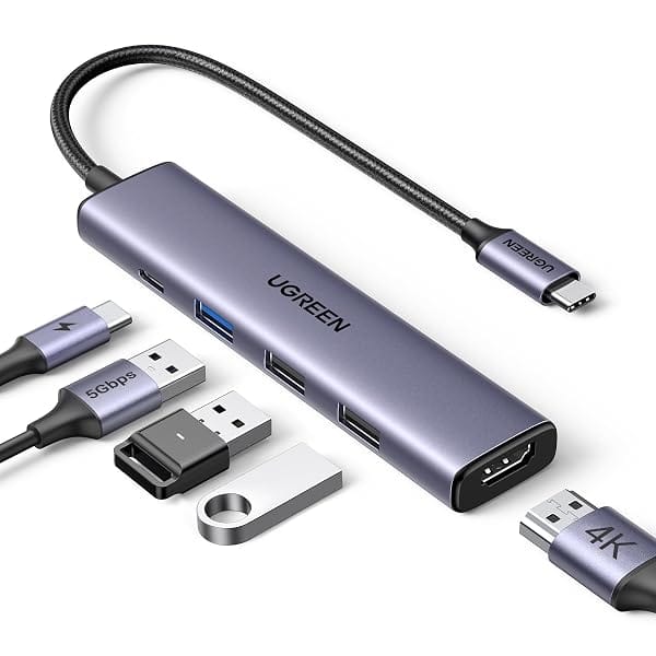 UGREEN Revodok 105 USB C Hub 5 in 1 Multiport Adapter, 4K 30Hz HDMI, 100W Power Delivery Amazon sale