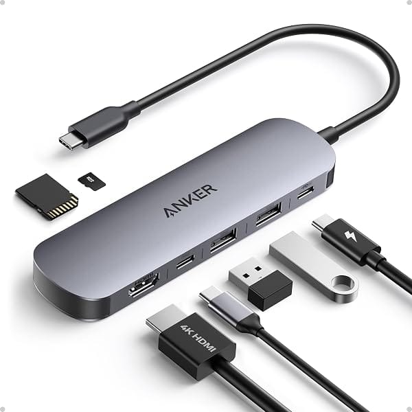 Anker USB C Hub, 7-in-1 Multi-Port USB Adapter for Laptops, 4K@60Hz USB C to HDMI Amazon sale
