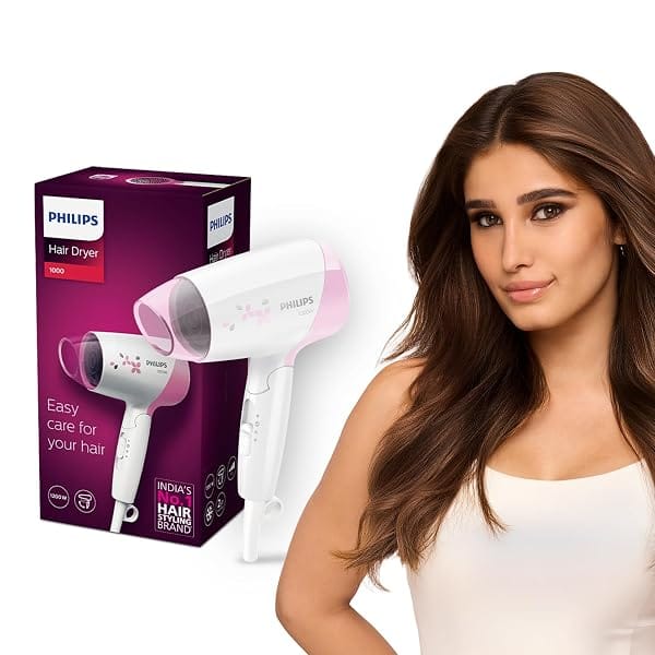 Philips Foldable Hair Dryer with ThermoProtect, 1000W Amazon sale