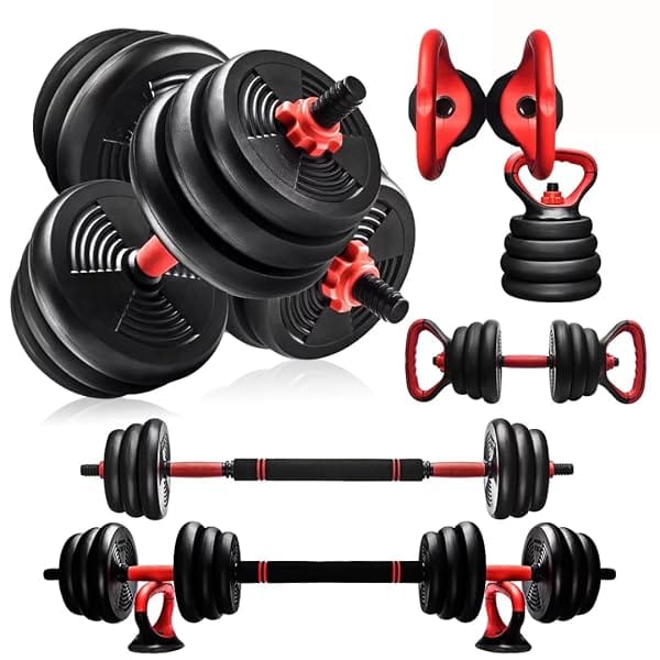 Burnlab 6 in 1 Multifunctional Weight Training Kit - Dumbbells, Kettlebell, Barbell Amazon sale