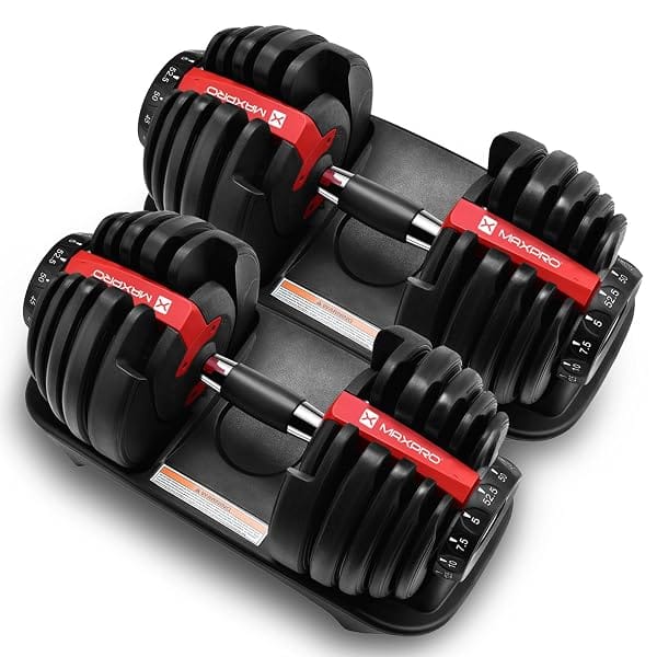 MAXPRO MAXBELL 2.5 Kg to 24 Kgs Adjustable Dumbbell Set of 2 Amazon sale
