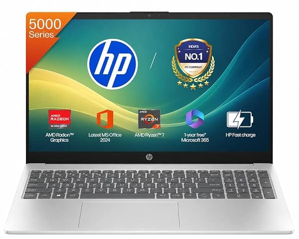 HP 15 Laptop | AMD Ryzen 7 5825U |16GB DDR4 RAM | 512GB SSD |15.6