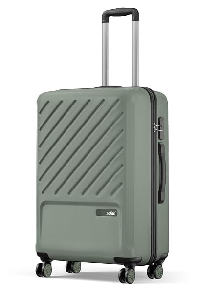 Safari Medium Symphony 66cm Trolley Bag Hard Case Polypropylene, 8 Spinner Wheels, 360 Degree Wheeling Carry o Amazon sale