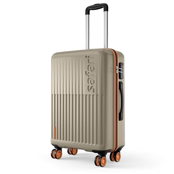Safari Astra Neo 8 Wheels 66cm Medium Size Check-in Trolley Bag, Hard Case Polycarbonate, 360 Degree Wheeling Amazon sale
