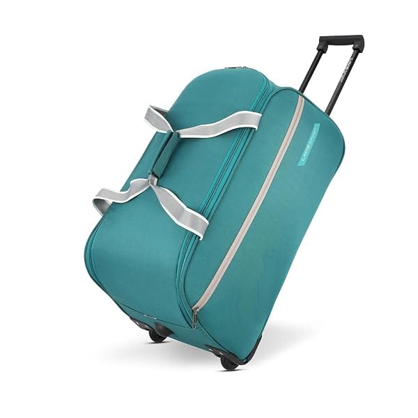 Lavie Sport Polyester Lino Wheel Duffel Bag | 2 Wheel Duffle Bag | Built to Last Wheels and Trolley,Teal,30 Cm Amazon sale