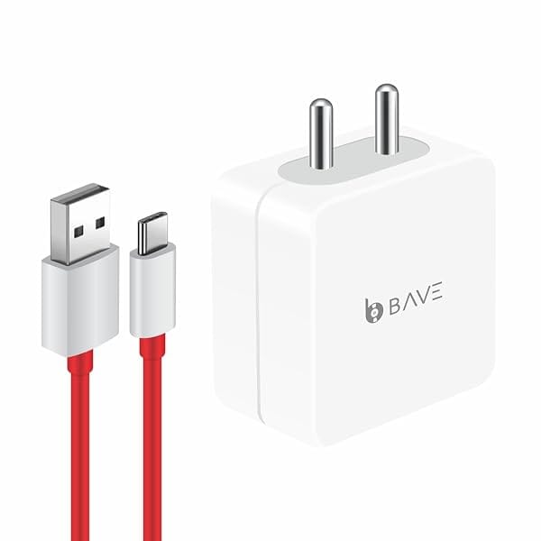 BAVE 65W SuperVOOC Fast Charger with USB-A to Type-C Cable | Compatible with OnePlus, Oppo Amazon sale