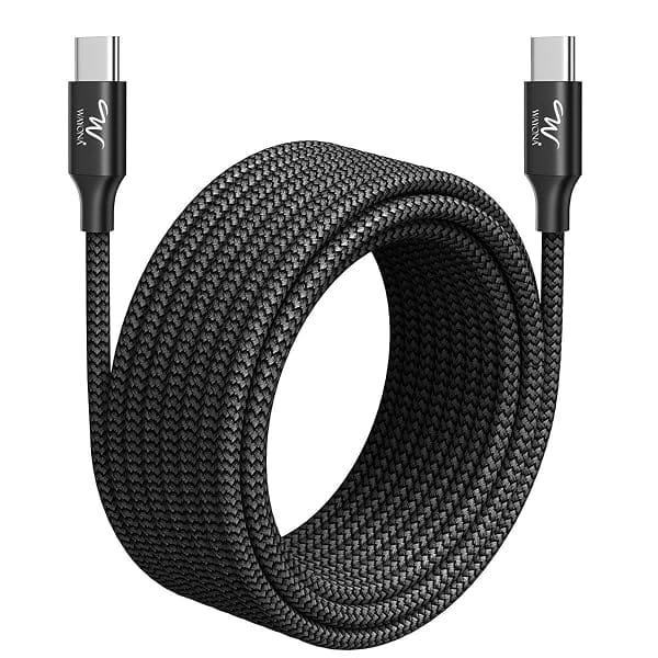 Wayona Type C to Type C 65W/3.25A Fast Charging 3M/10ft Long Braided USB C to C Cable Comp Amazon sale