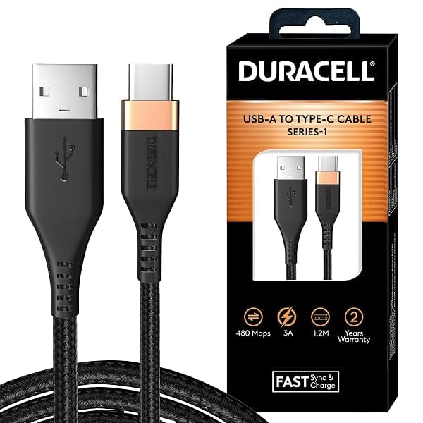 Duracell Usb-A To Type C, 65W Braided Sync&Fast Charging USB Cable, 3.9 Feet(1.2M), Qc 2.0 Amazon sale