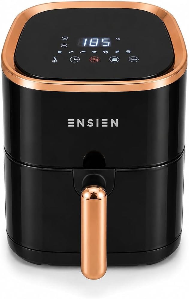 EN AF 4.0L - 1200W Air Fryer, 4.0L, Black with Rose Gold, 1200W, Digital Touch Panel, 7 Pr Amazon sale