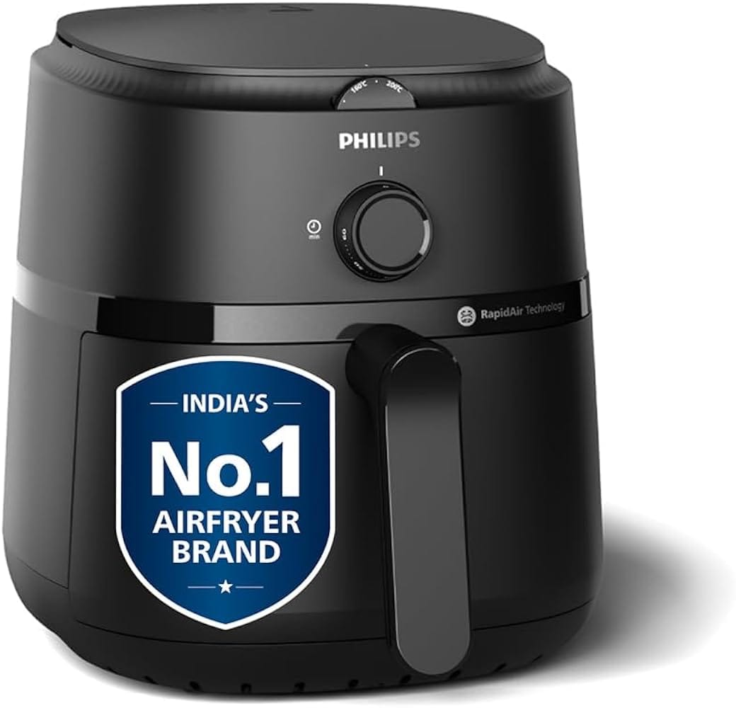 PHILIPS Air Fryer NA120/00, 4.2 Litre, Large | uses up to 90% less fat, with Rapid Air Tec Amazon sale