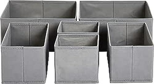 Amazon Basics Cloth Drawer Storage Organizer Boxes (6-Pack) Amazon sale