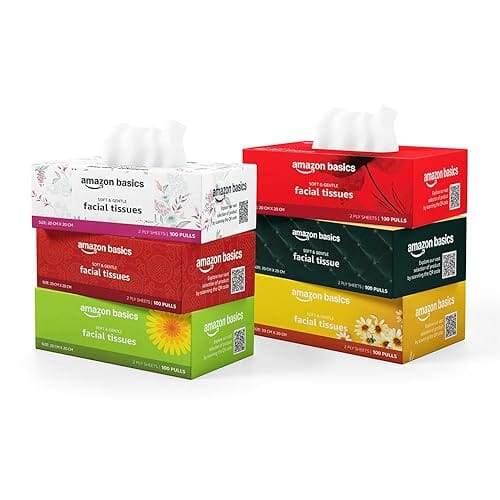 Amazon Basics 2-Ply Facial Tissue Box (Pack of 6) Amazon sale