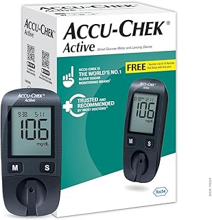Accu-Chek Active Blood Glucose Glucometer Kit With Vial Of 10 Strips, 10 Lancets And A Lan Amazon sale