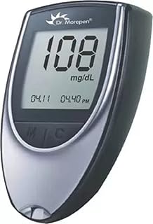 Dr. Morepen BLOOD GLUCOSE Glucometer (BLACK&GREY) Amazon sale