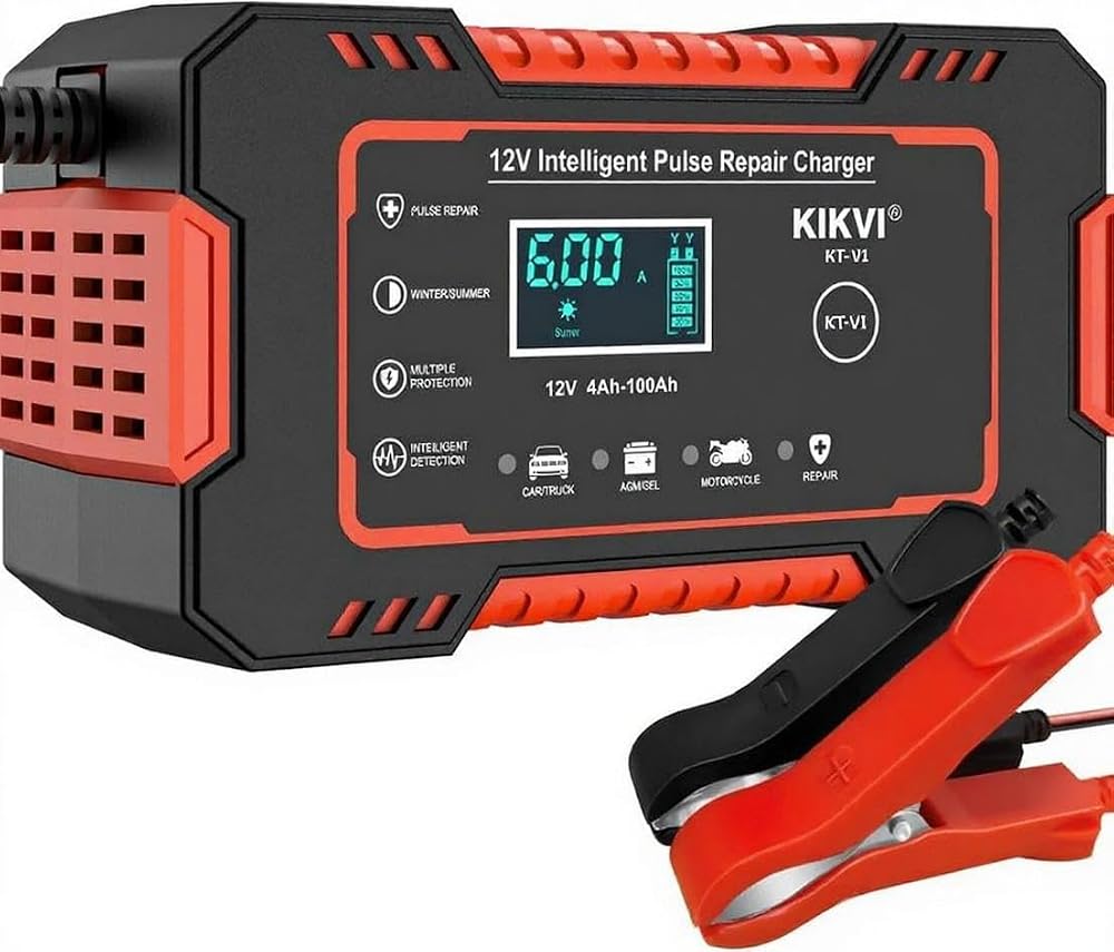 KIKVI Car Battery Charger, 12V 6A Smart Battery Trickle Charger Automotive 12V Battery Mai Amazon sale