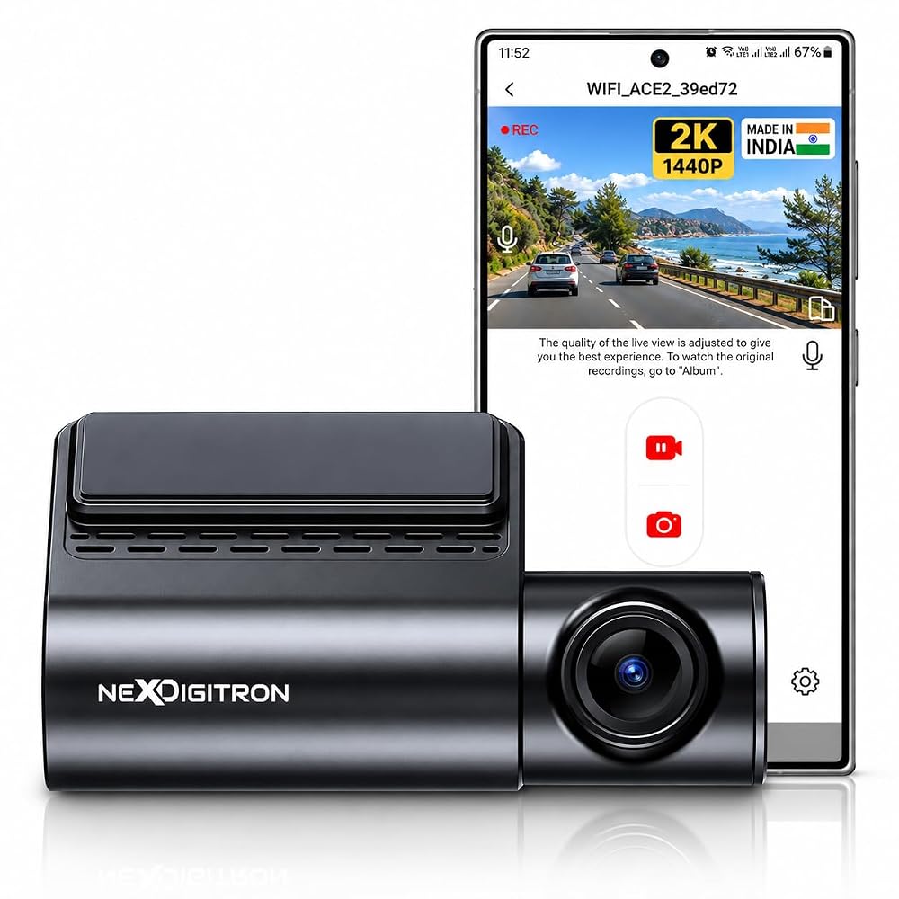 NEXDIGITRON ACE 2 Car Dash Cam with Native 2K 1440P Recording, Display Screen, Voice Contr Amazon sale