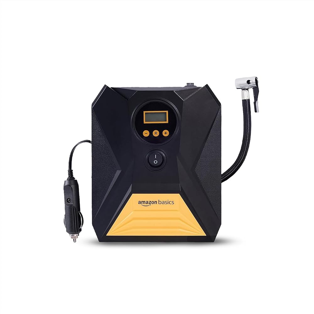Amazon Basics Portable DC Digital Tyre Inflator for Cars & Bikes| 12V DC | 150 PSI Air Pum Amazon sale
