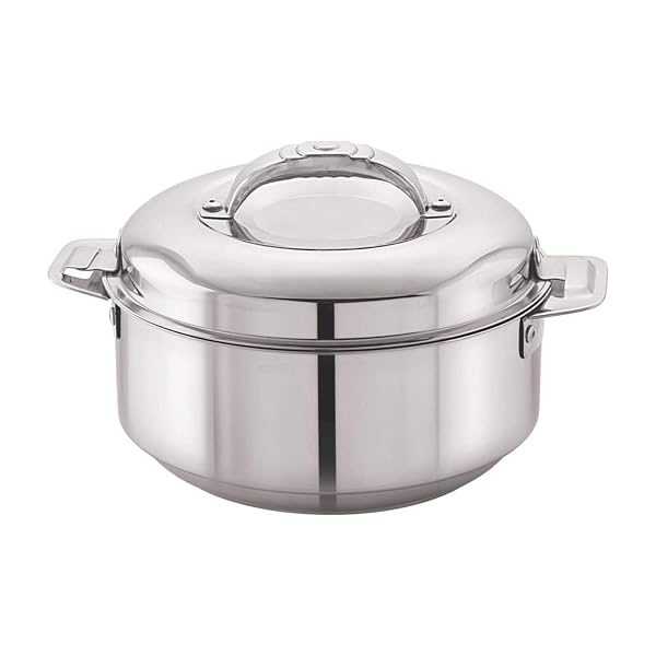 CELLO Maxima Insulated Casserole Hot Pot For Kitchen 2800 ml Silver | Easy to Serve Lightw Amazon sale