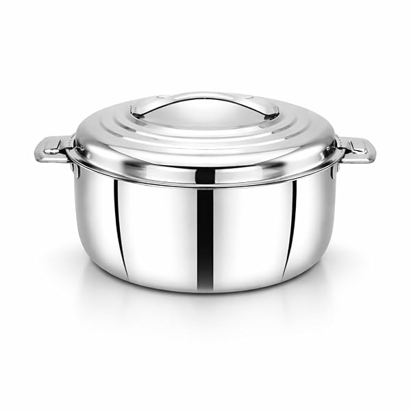 AVIAS Platina Premium Stainless Steel Double Wall Hot Pot/Casserole, 2500ml Double-Wall In Amazon sale