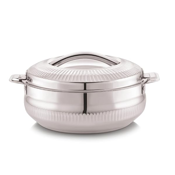 CELLO Aroma 2000 Insulated Stainless Steel Casserole Hot Pot Box for Daily Use 2000 ml Sil Amazon sale