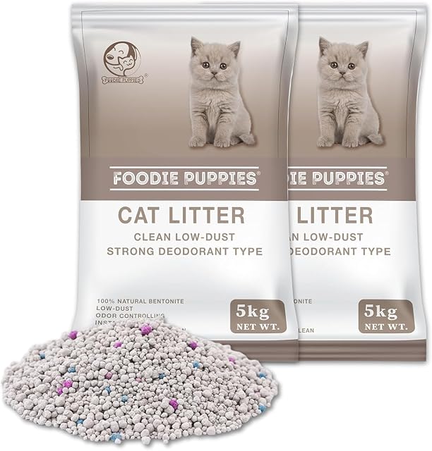 Foodie Puppies Natural Bentonite Cat Litter Sand - (5kg, Pack of 2) with Lavender Fragranc Amazon sale