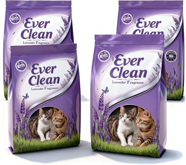 Ever Clean Lavender Aroma Cat Litter – 20 KG Pack | Super Fast Clumping, Fresh Floral Scen Amazon sale