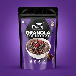 True Elements Granola Dark Chocolate 400g - Baked Granola | Almonds, Berries & Dark Chocol Amazon sale