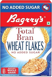 Bagrry's Total Bran Wheat Flakes - No Added Sugar 500gm Box | Premium Sharbati Wheat | Hig Amazon sale