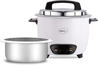 Pigeon by Stovekraft Joy Rice Cooker with Single pot, 1 litres. (White) | Toughened Glass Amazon sale