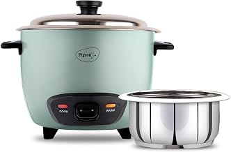 Pigeon Inox Rice Cooker with Single pot, 1 litres | Stainless Steel Lid | 400 Watts | 1 St Amazon sale