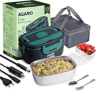 AGARO Elite Electric Lunch Box, 1.5L Food Heater for Daily Office Use & Travel, Portable F Amazon sale