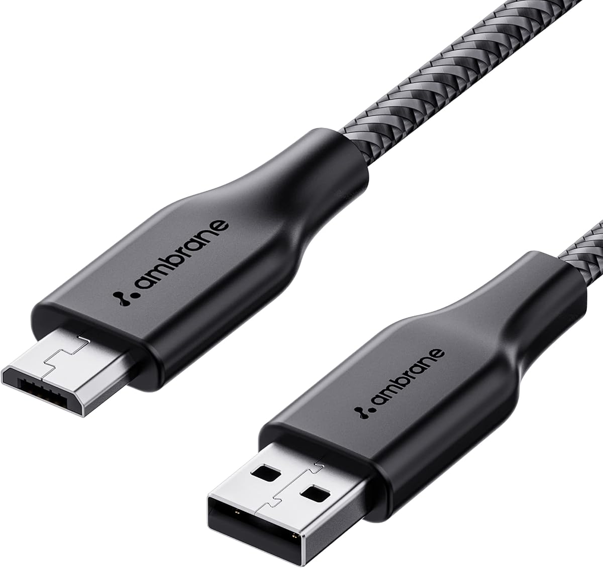 Ambrane Unbreakable 60W / 3A Fast Charging 1.5m Braided Micro USB Cable for Smartphones, T Amazon sale