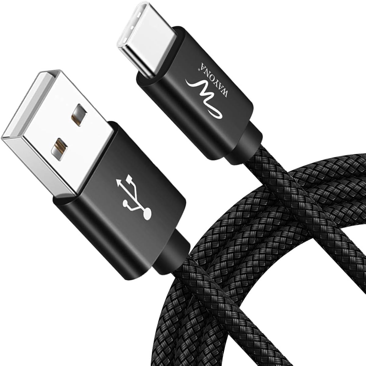 Wayona USB A to Type C 65W/3A Nylon Braided 3FT/1M Ultra Fast Charging Type C Cable QC 2.0 Amazon sale