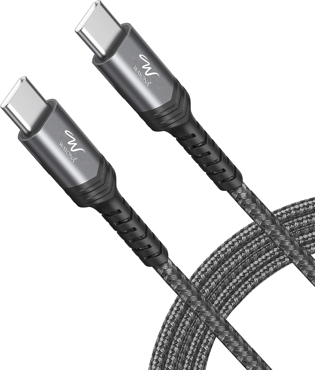 Wayona 100W USB C to USB C Cable 1.5M, Type C Fast Charging Cable Compatible with iPhone 1 Amazon sale