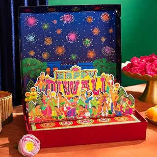 Phool 15 Item Kalamkari Diwali Utsav Gift Box Ladoo, Chikky, Laxmi Charan, Incense, Havan Amazon sale