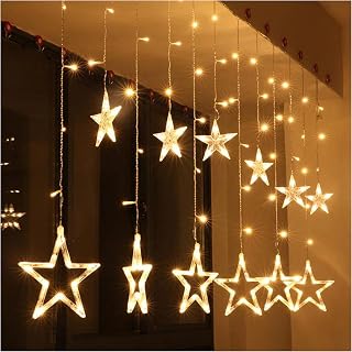 The Purple Tree Plastic Decorative Star Curtain LED Lights for Diwali (2.5 mtr, 138 LED, 6 Amazon India sale